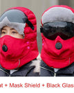 Red+Mask Shield / Black Glasses