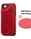 Vermelho / Para iPhone 7/8 / Com carregador sem fio