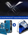 Azul / Para iPhoneX/XS / Com protetor de tela
