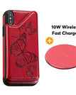 Vermelho / Para iPhoneX/XS / Com carregador sem fio