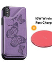 Roxo / Para iPhoneX/XS / Com carregador sem fio