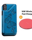 Azul / Para iPhoneX/XS / Com carregador sem fio