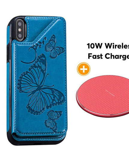 New Luxury Embossing Wallet Cover For iPhone X/Xs-Fast Delivery - Libiyi
