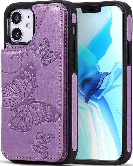 New Luxury Embossing Wallet Cover For iPhone 12 Mini-Fast Delivery - Libiyi