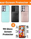 Rosa ouro / S21 Ultra(5G) / Capa + [2 pacotes] protetores de tela