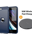 Azul / iPhone SE2020 / Com carregador sem fio